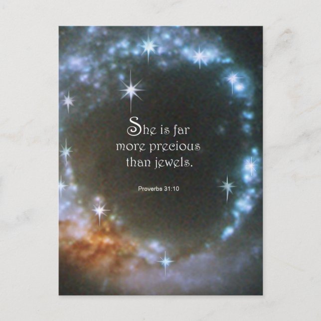 Cartão Postal Provérbios 31:10 (Frente)