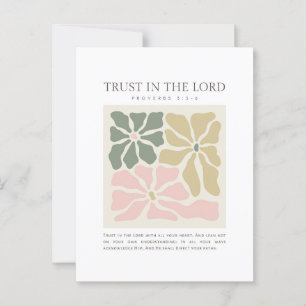 Cartão Postal Provérbios 3:5-6 Confiança no Senhor