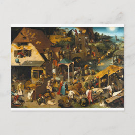 Cartão Postal Provérbios holandeses de Pieter Bruegel, o Velho