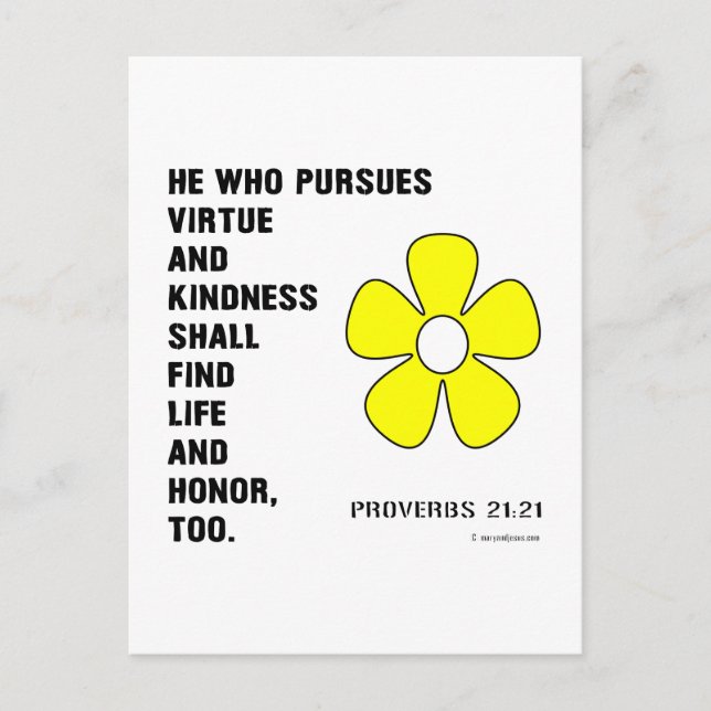 Cartão Postal Provérbios Virtude 22:21 (Frente)