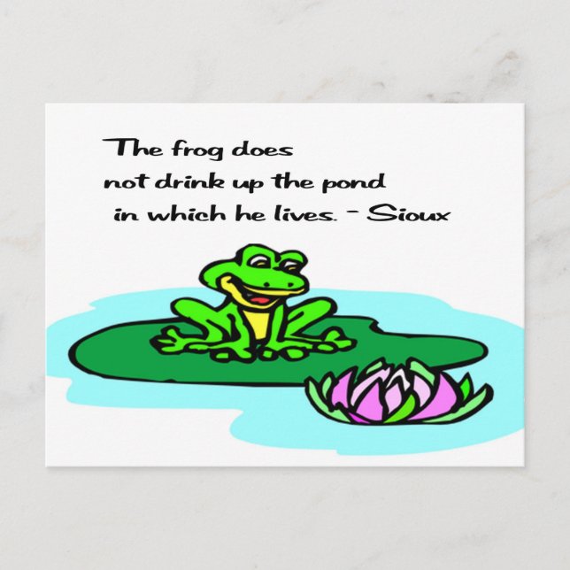 Cartão Postal Proverbo Americano Nativo (Frente)