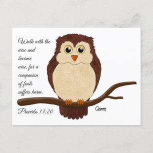 Cartão Postal Proverbs 13:20 - Cartão-postal