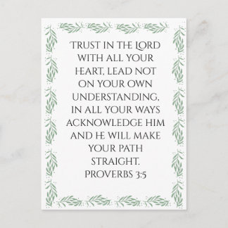 Cartão Postal Proverbs 3:5 Poster