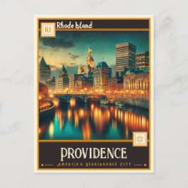 Cartão Postal Providence, Rhode Island | Vintage