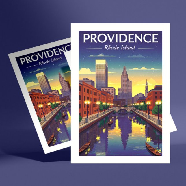 Cartão Postal Providência Rhode Island Vintage (Criador carregado)