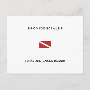 Cartão Postal Providencienciales Turks e Caicos Islands Scuba Di