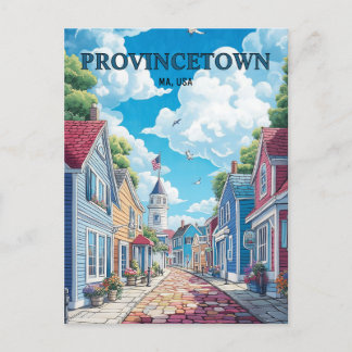 Cartão Postal Provincetown Massachusetts EUA Viagem
