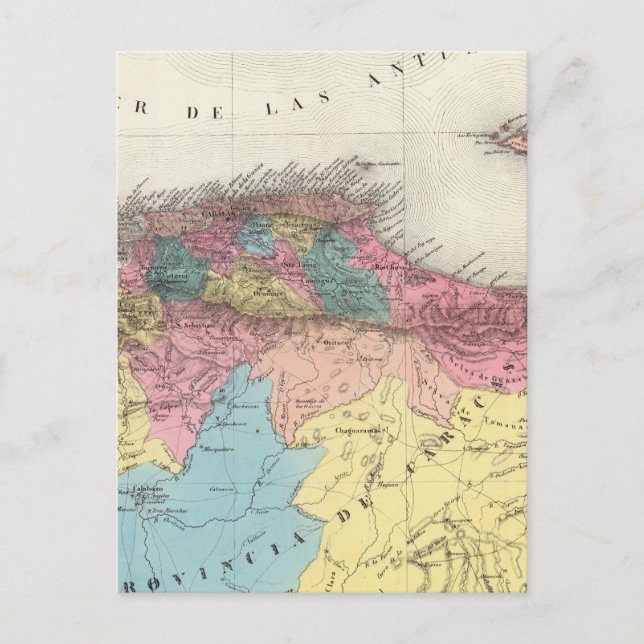 Cartão Postal Província de Caracas (Frente)