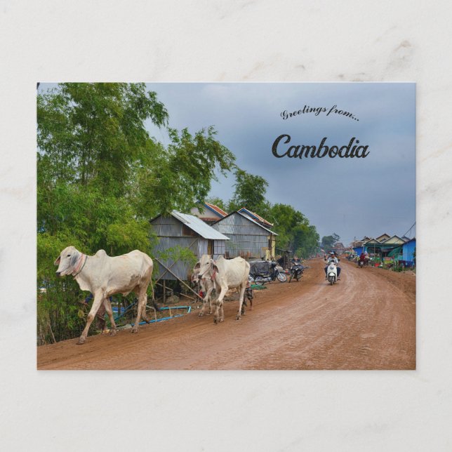 Cartão Postal Província de Kandal Camboja (Frente)