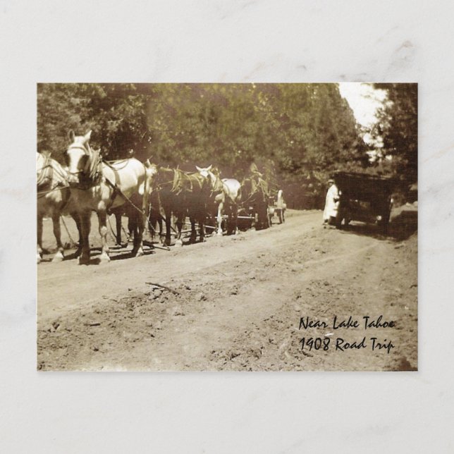 Cartão Postal Próximo de Tahoe - 1908 (Frente)