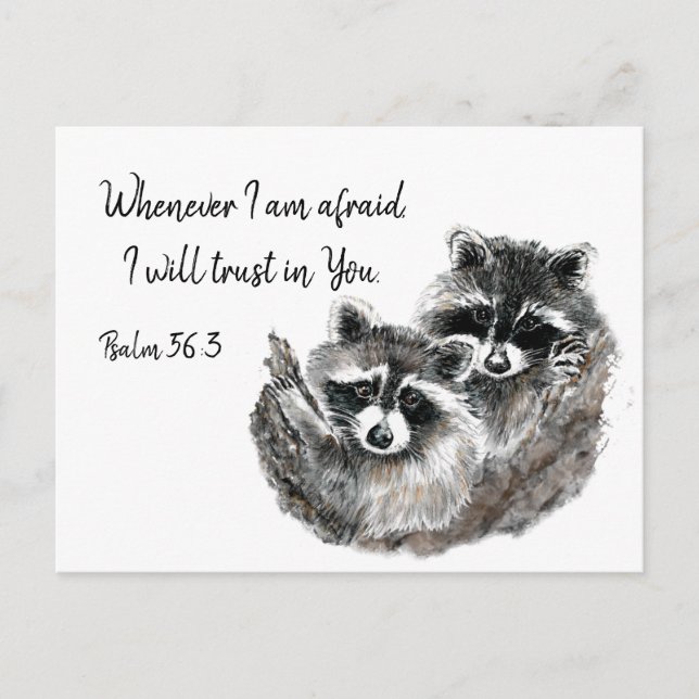 Cartão Postal Ps 56:3 Quando receio que confiarei em você (Frente)