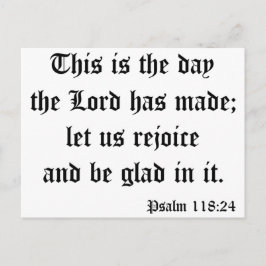 Cartão Postal Psalm118: 24