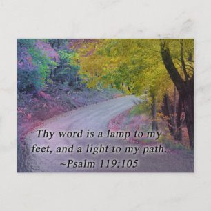 CARTÃO POSTAL PSALM 119:105 THY WORD - LUZ PARA MEU CAMINHO -