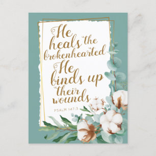 Cartão Postal Psalm 147:3 JW de encorajamento