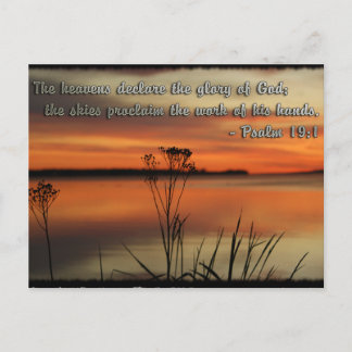 CARTÃO POSTAL PSALM 19:1 BÍBLIA SCRIPTURE HEAVENS DECLARE GLORY