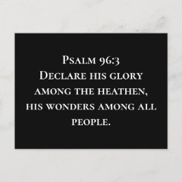 Cartão Postal Psalm 96 3 Declara Sua Glória Missões Cristãs