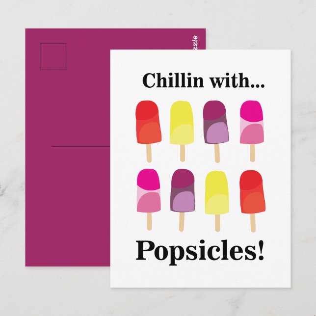 Cartão Postal Psicle Colorful Sweet Summer (Frente/Verso)