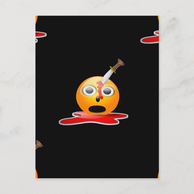 Cartão Postal psicopata emoji (Frente)