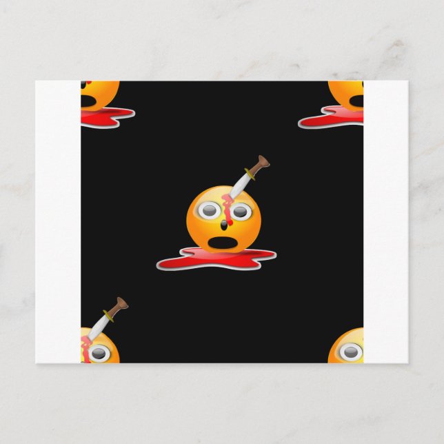 Cartão Postal psicopata emoji (Frente)