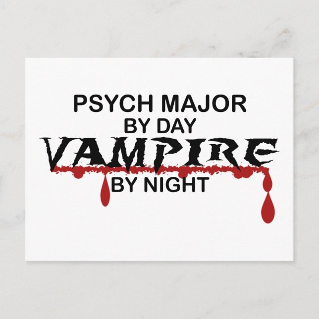 Cartão Postal Psych Major Vampire à Noite (Frente)
