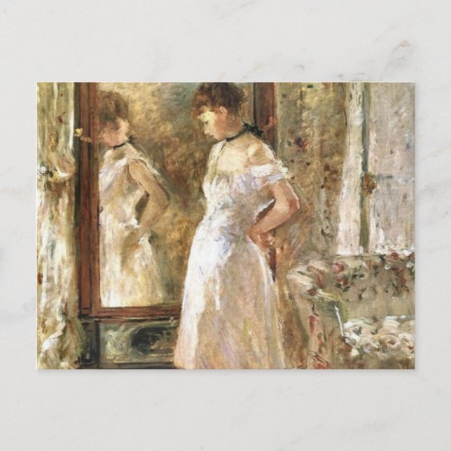 Cartão Postal Psyche Berthe Morisot Fine Ar (Frente)