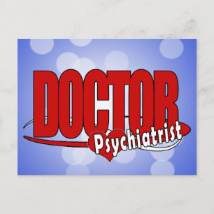 CARTÃO POSTAL PSYCHIATRIST LOGO GRANDE DOUTOR VERMELHO
