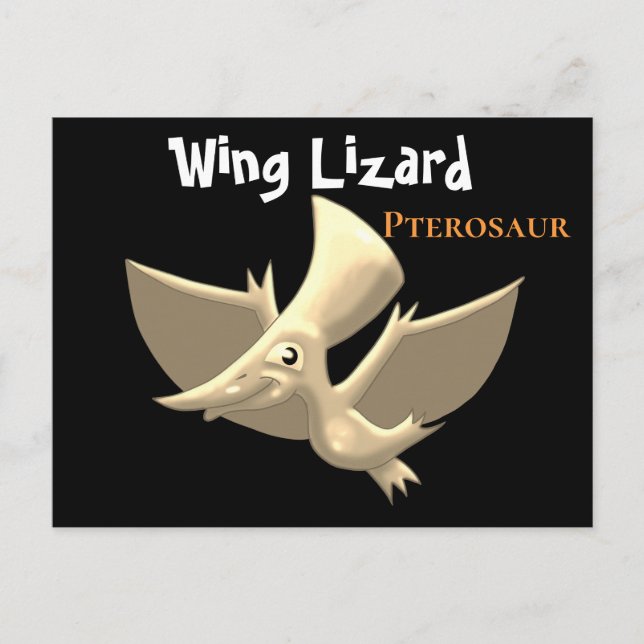 Cartão Postal Pterossauro: Wing Lizard (Frente)