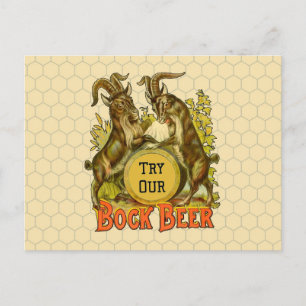 Cartão Postal Publicidade à Cerveja Goats Bock