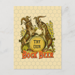 Cartão Postal Publicidade à Cerveja Goats Bock