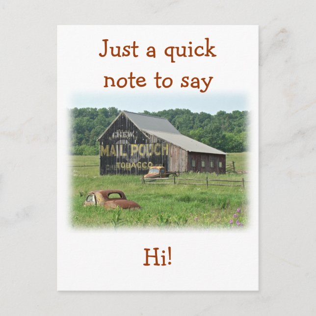 Cartão Postal Publicidade Antiguamente para Pouch Cigarro (Frente)