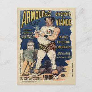 Cartão Postal Publicidade de extrato de carne picante
