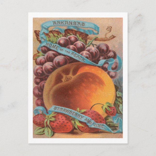 Cartão Postal Publicidade de fruta do Arkansas (Frente)