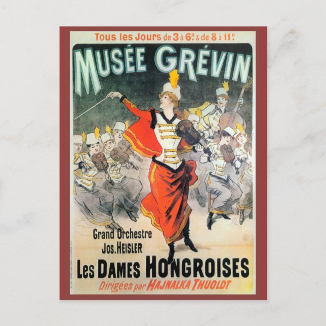 Cartão Postal Publicidade de Réplica Vintage, Musee Grevin (Frente)