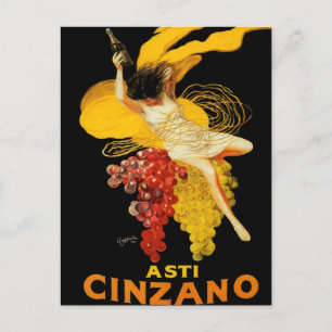 Cartão Postal Publicidade do Coquetel Cinzano de Leonetto Cappie