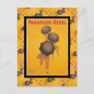 Cartão Postal Publicidade francesa vintage, Parapluie Revel