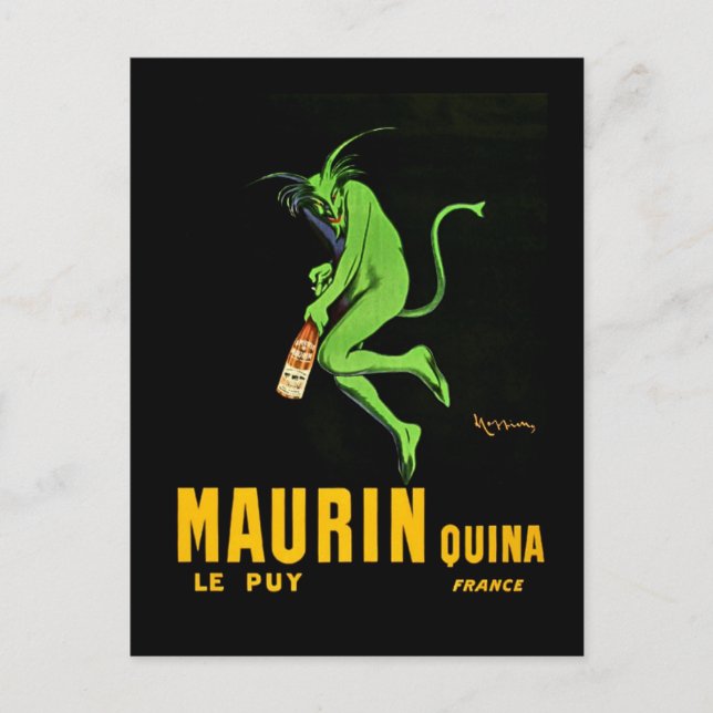 Cartão Postal Publicidade Leonetto Cappiello Maurin Apertif (Frente)