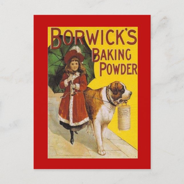 Cartão Postal Publicidade venenosa, Borwick's Baking Powder (Frente)