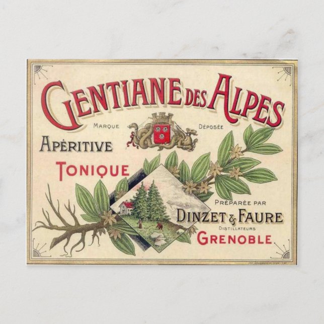 Cartão Postal Publicidade Vintage (Frente)