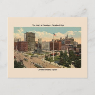 Cartão postal público Vintage Cleveland Ohio