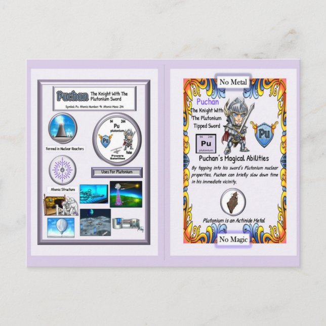 Cartão Postal Puchan - Espada do Plutônio Cavaleiro (Frente)