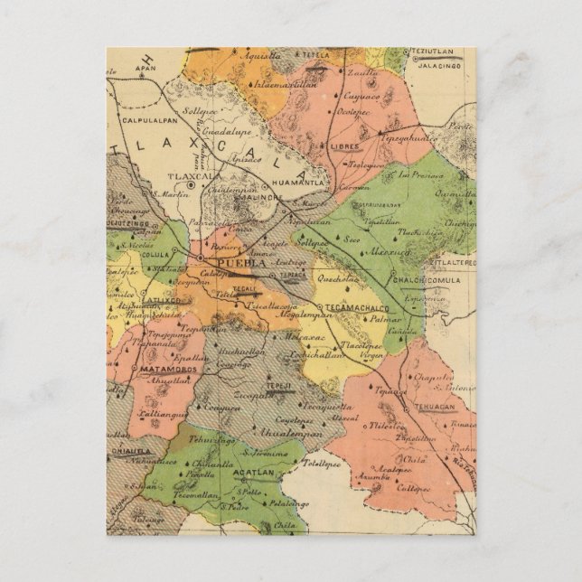 Cartão Postal Puebla, México (Frente)