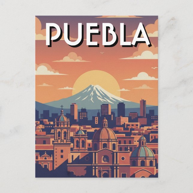 Cartão Postal Puebla Mexico Travel (Frente)