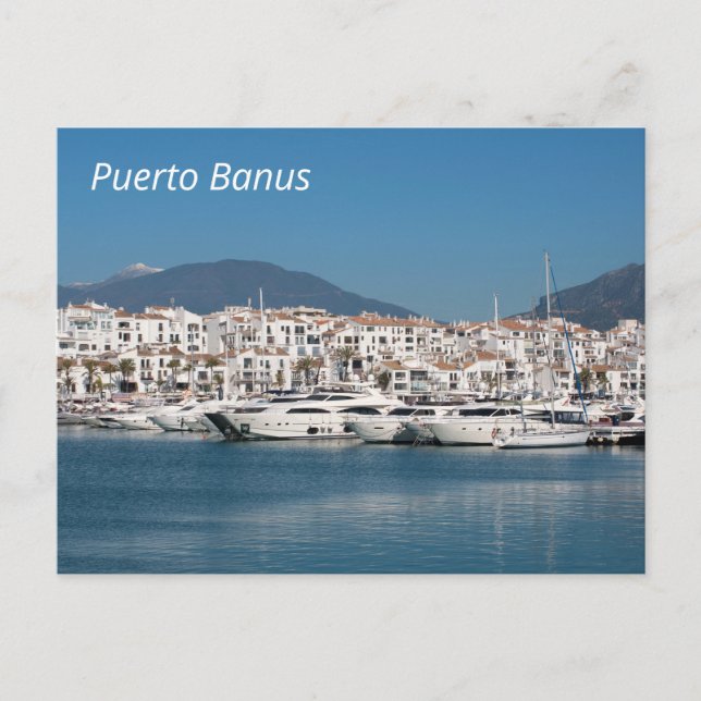 Cartão Postal Puerto Banus Marina (Frente)