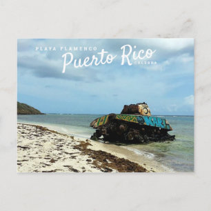 Cartão Postal Puerto Rico, Culebra, Playa Flamenco