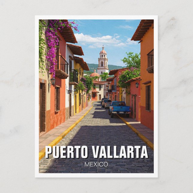 Cartão Postal Puerto Vallarta Mexico Viagem (Frente)