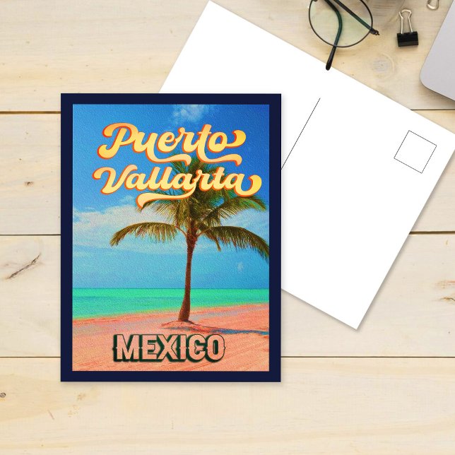 Cartão Postal Puerto Vallarta Mexico Vintage Souvenirs 60s (Criador carregado)