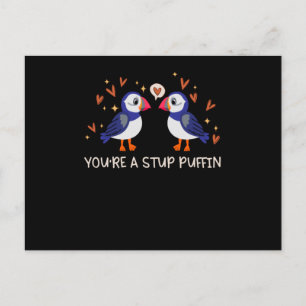 Cartão Postal Puffin Hearts Puffins Adoram Aves