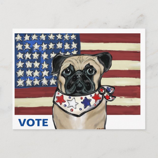 CARTÃO POSTAL PUG (Frente)