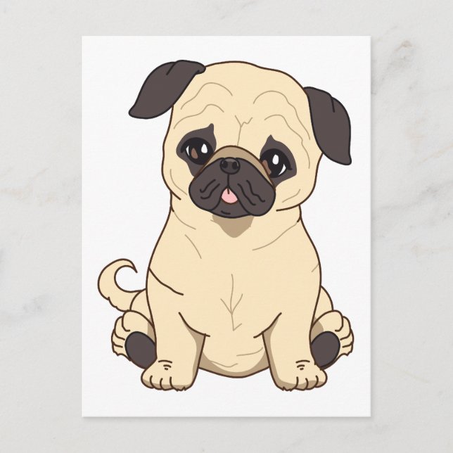 Cartão Postal Pug Drake By Pablo Fernandez Limited Edition (Frente)