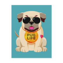 Cartão postal Pug Life